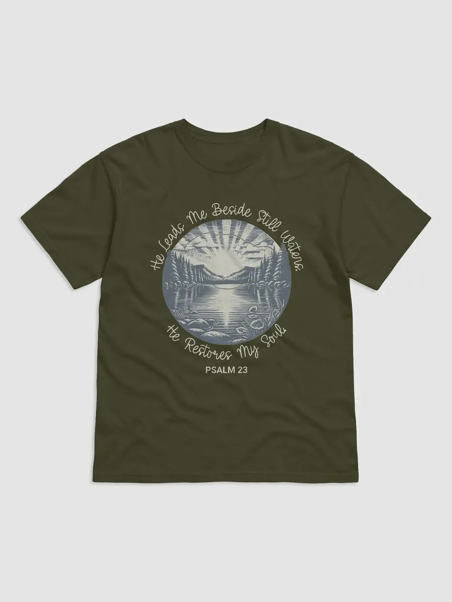 He Leads Me Beside Still Waters Tee product image (3)