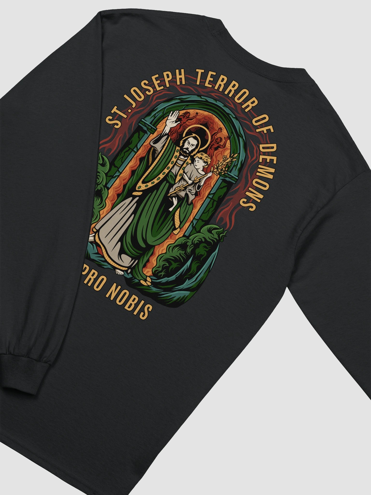 St.Joseph Terror of Demons Long Sleeve T-Shirt product image (1)