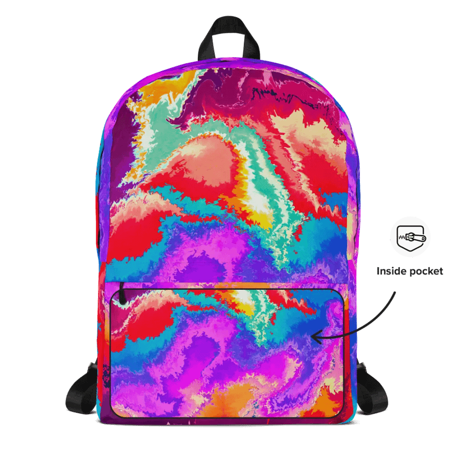 Neon Tides - Crystal & Abstract Art Rucksack product image (9)