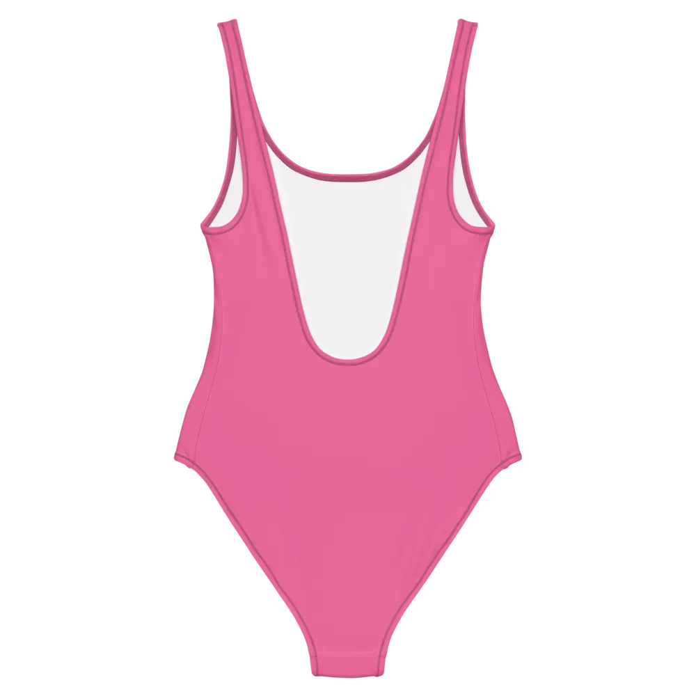 Furry Trash Swimsuit – Bubble Logo (White on Pink) product image (8)