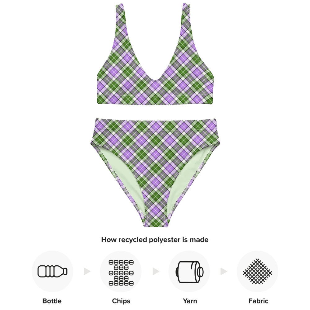 Lavender and Green Plaid Bikini product image (10)