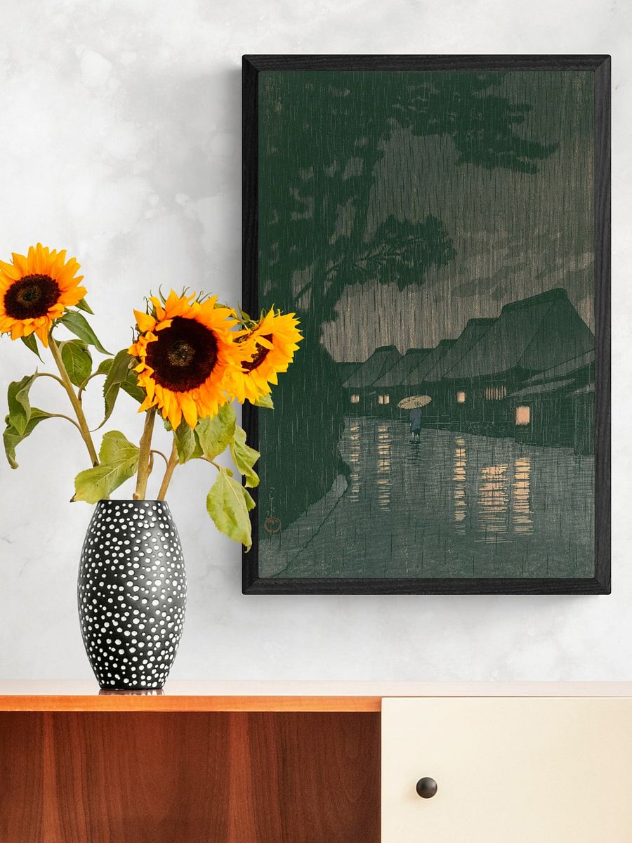 Rainy Night at Maekawa - Kawase Hasui product image (3)