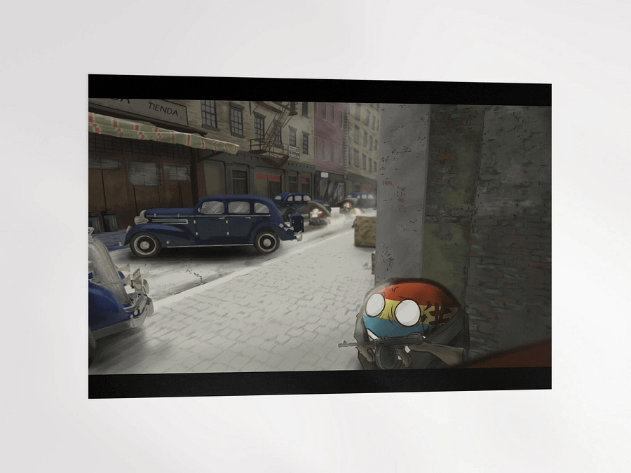 Chinese Mexican mafia polandball streetfight matte poster product image (4)