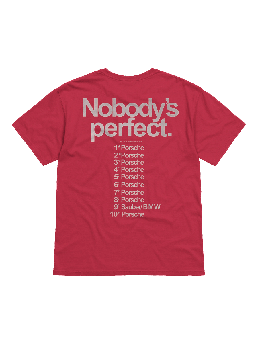Nobody's Perfect - Mans 1983 Porsche T-Shirt product image (1)