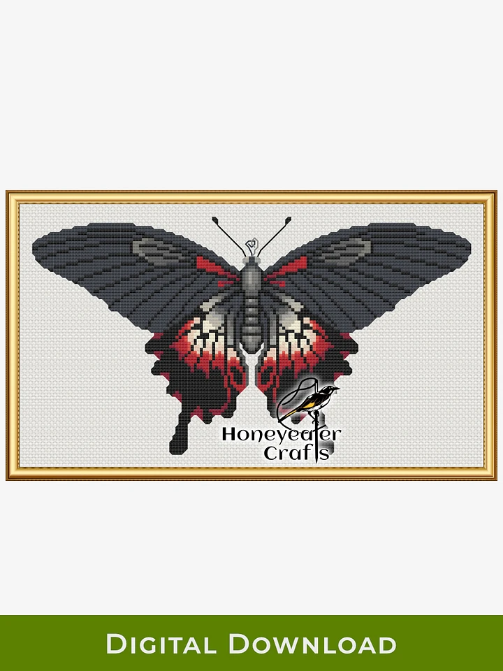 Great Dusky Swallowtail Butterfly: Insect Cross Stitch Pattern PDF product image (1)