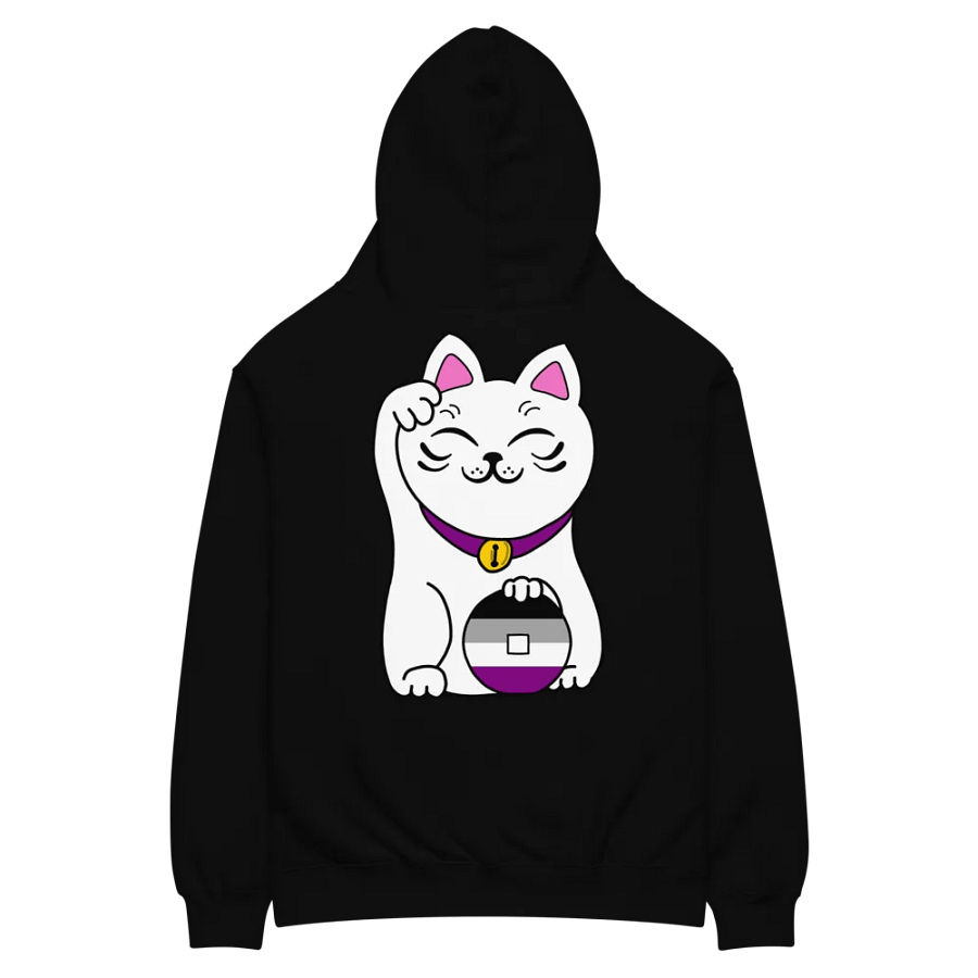 Maneki neko asexual pride hoodie product image (8)