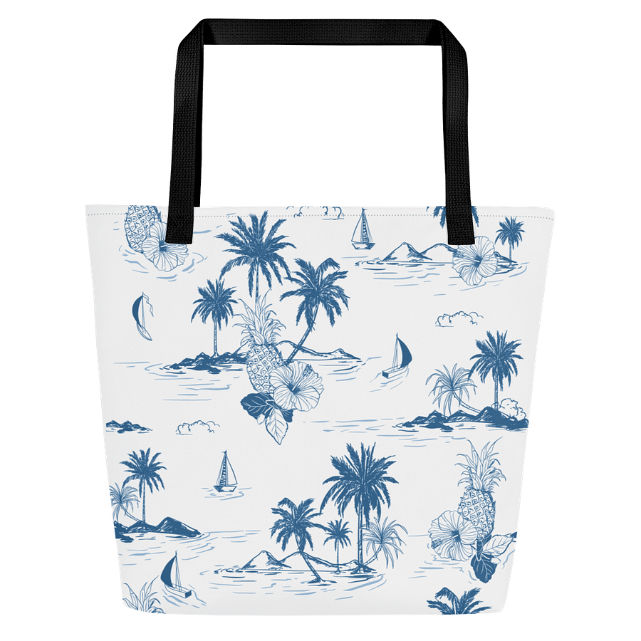 Tropical Island Large Tote Bag with Pocket product image (4)