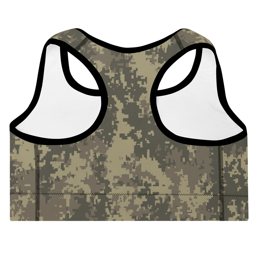 Stealthy Camo All-Over Sports Bra product image (2)