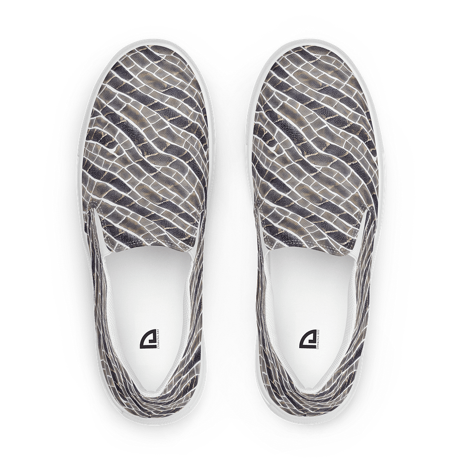 Grey Snake Skin Canvas Shoes product image (1)