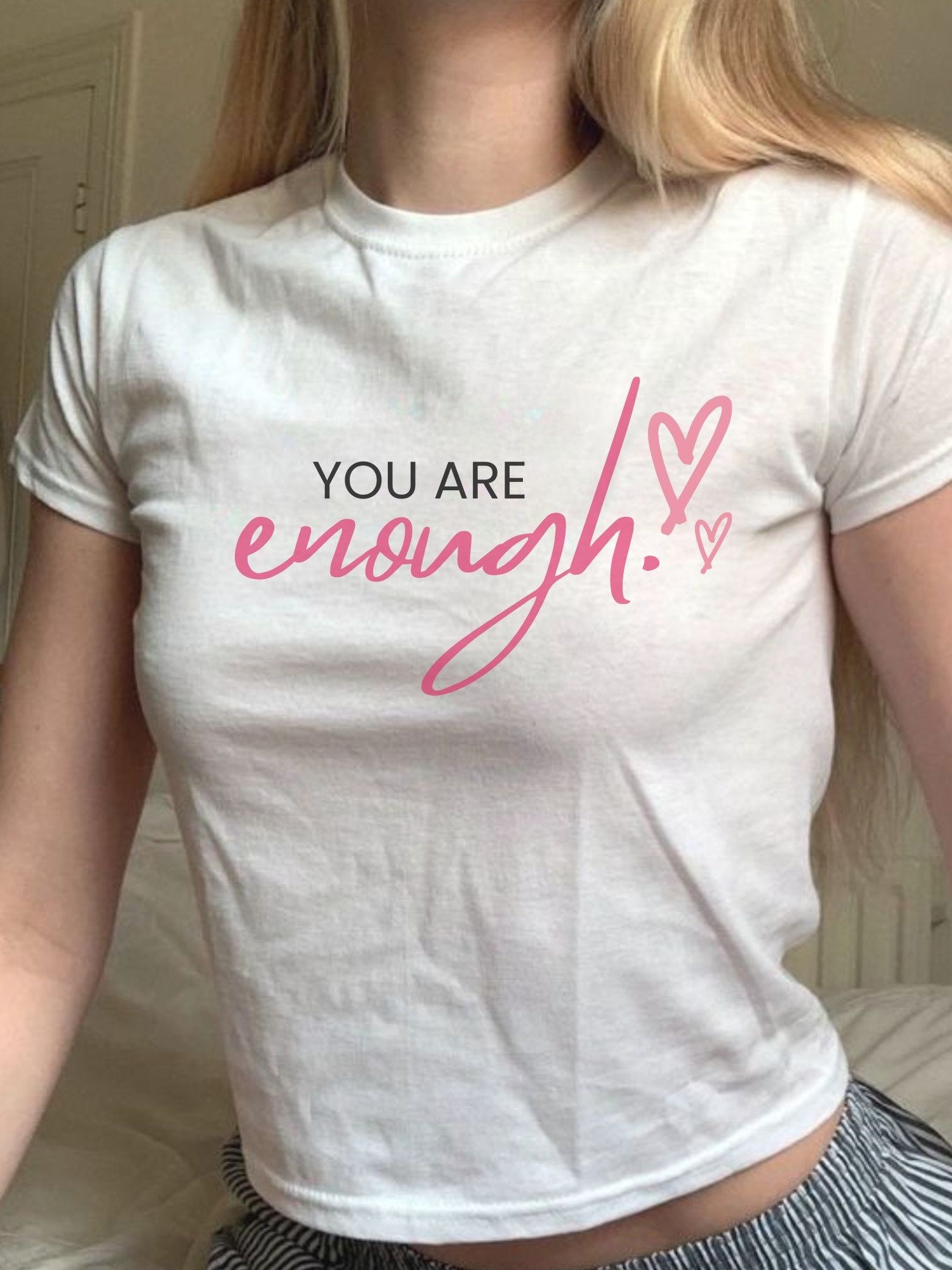 You Are Enough Baby Tee product image (2)