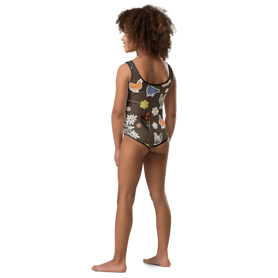 Chicken n Flowers Kids Swim Suit product image (9)