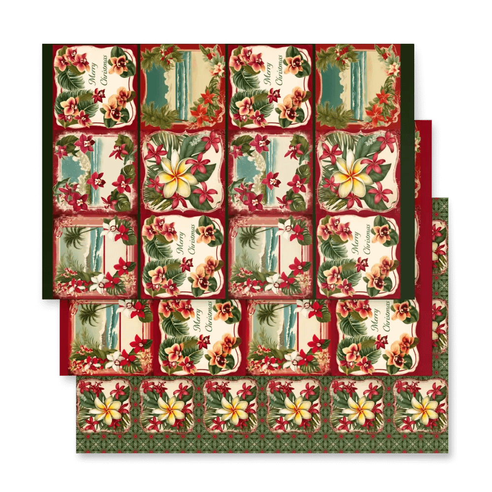 Vintage Tropical Christmas Wrapping Paper product image (4)