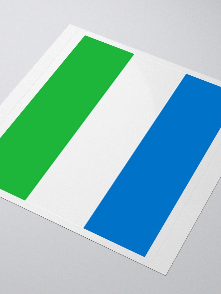 Sierra Leone Flag Sticker - Durable Vinyl for Indoor Use - Multiple Sizes Available product image (9)