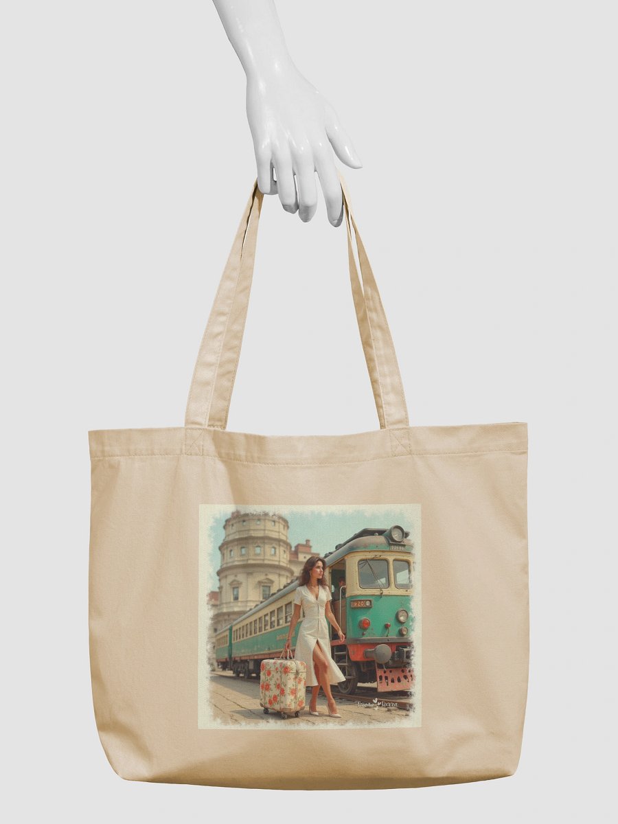 Retro Train Journey Tote Bag – Wanderlust Travel Style product image (3)