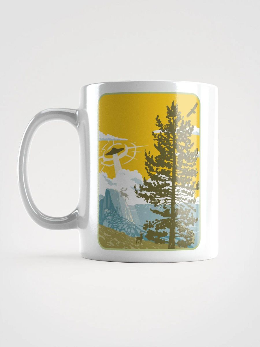 UFO Elk Abduction White Mug product image (2)