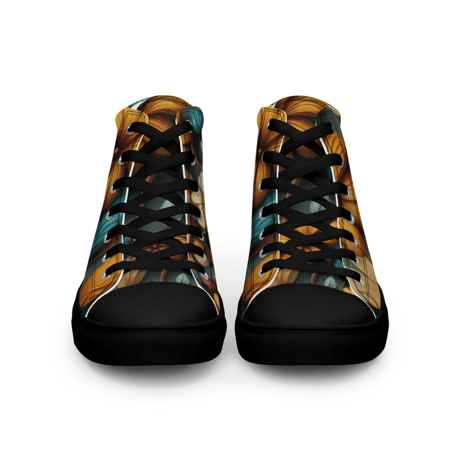 3D Floral Design _ Calceonova Streetwear _ Woman High-Top Sneakers product image (4)