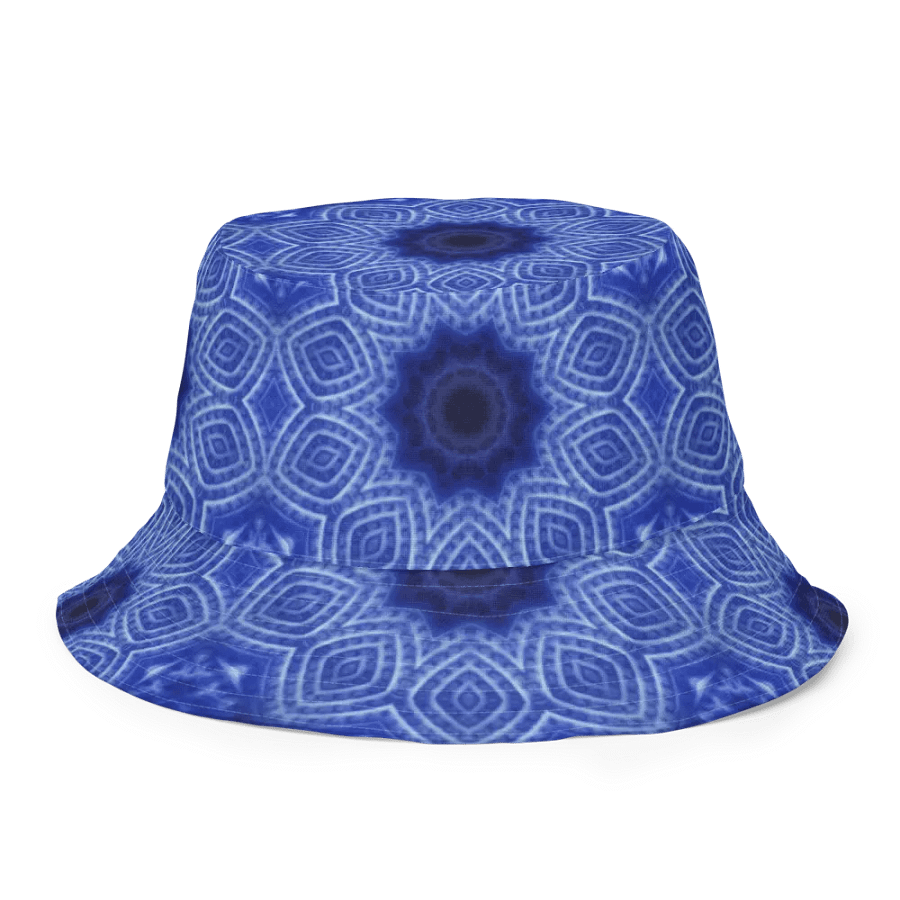 Blue and White Kaleidoscope Buckethat product image (10)