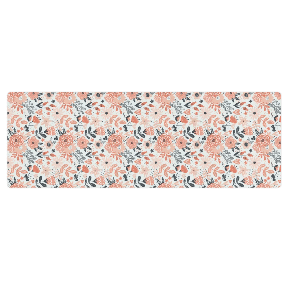 Orange Floral Boho Yoga Mat by Treasure Pie product image (1)