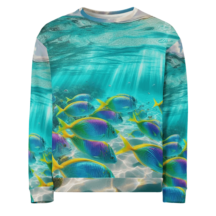 Serenity Seas All-Over Print Sweatshirt | AI Design product image (1)