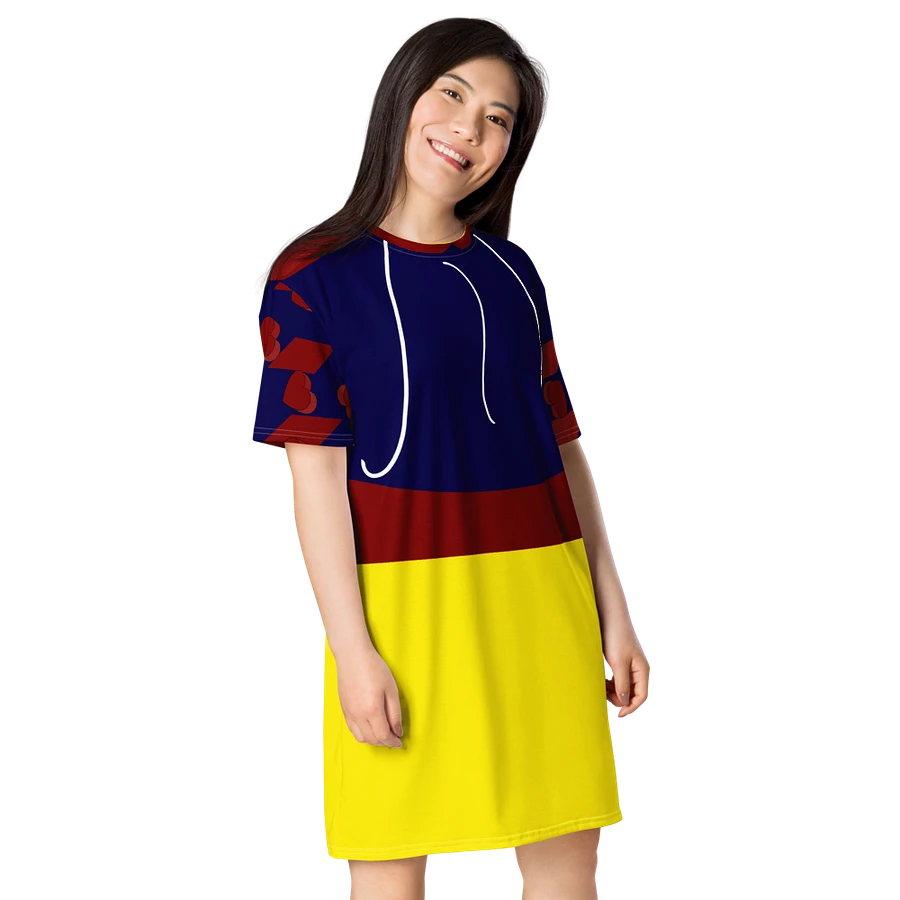 Princess Bounding T-Shirt Dress Blue and Yellow product image (14)