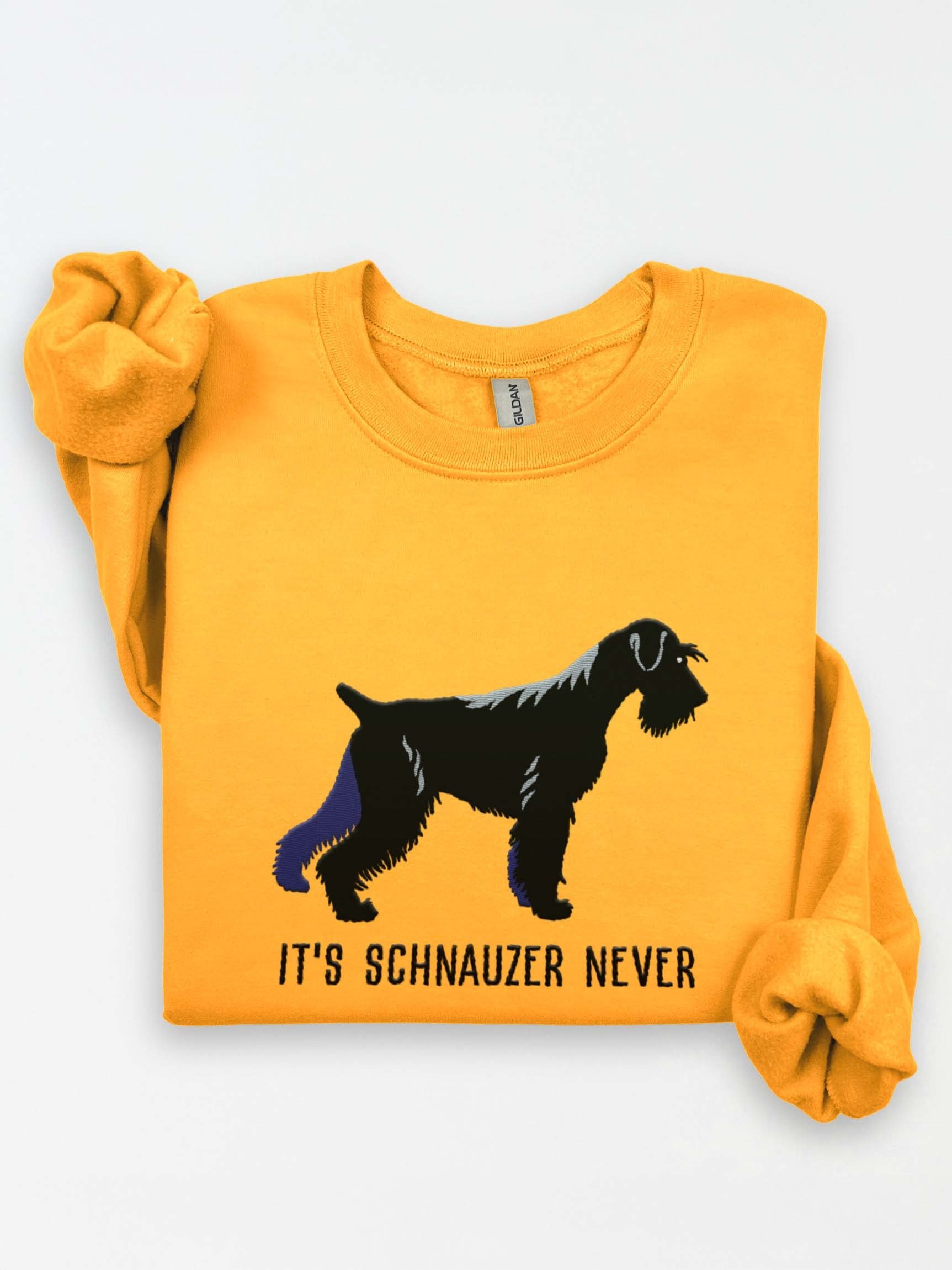 It's Schnauzer Never Sweatshirt (Embroidered) of a Standard Schnauzer(Black) product image (1)