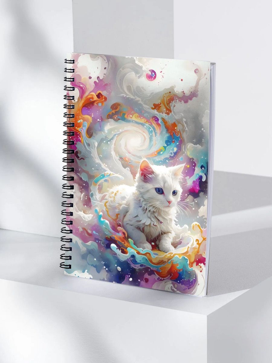 Vibrant Colors and Feline Fantasy Spiral Notebook product image (4)