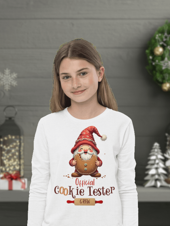 Official Cookie Tester Youth Long Sleeve Tee product image (1)