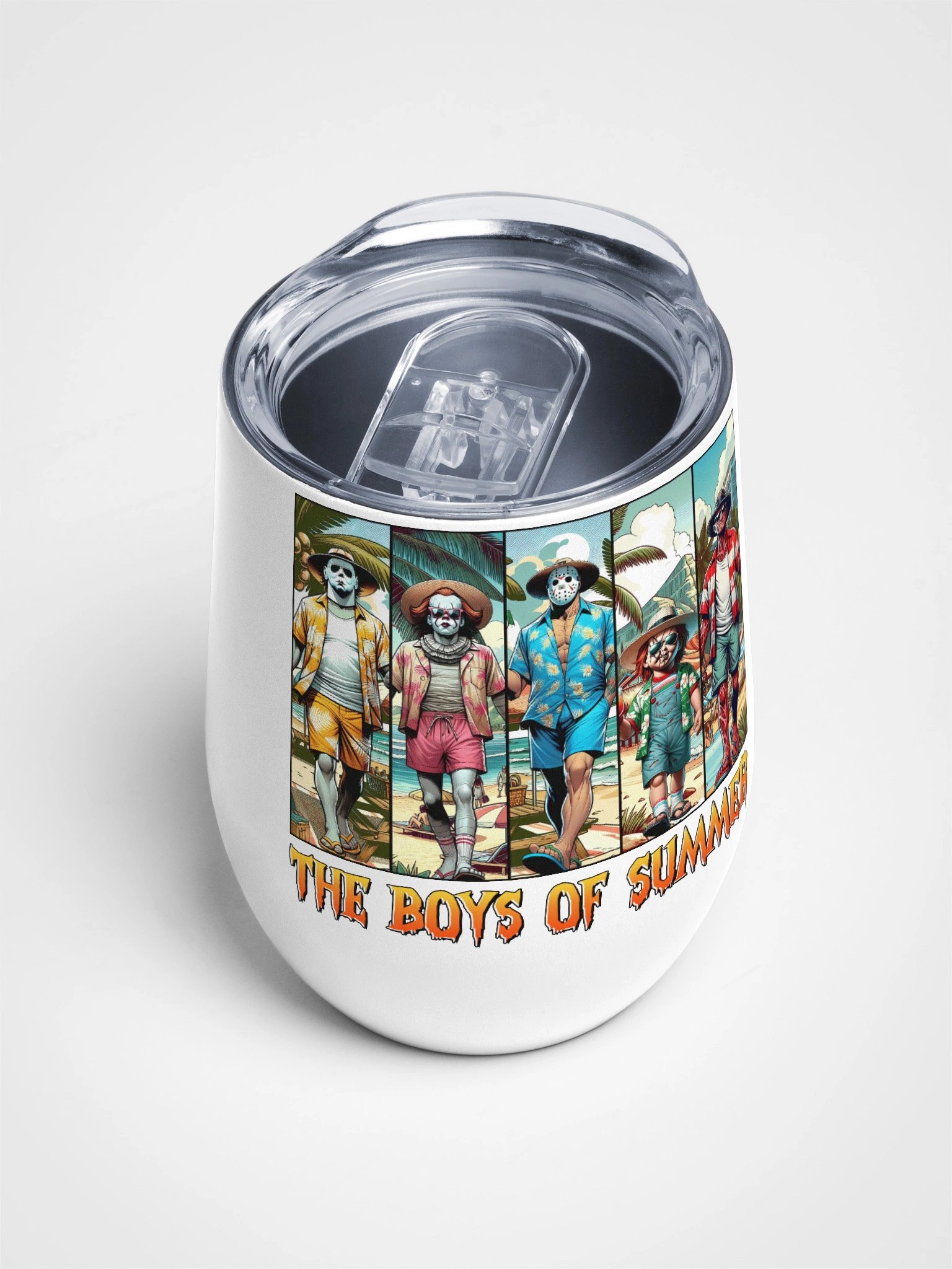 Horror Summer Vibes Wine Tumbler product image (4)