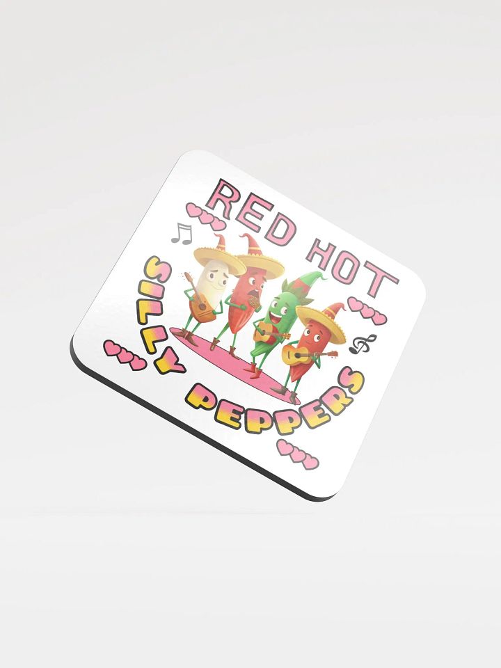 Silly Peppers Red Hot Music Cork Coaster product image (1)