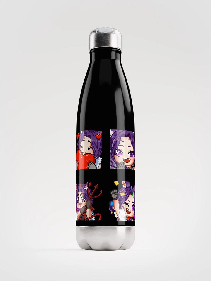 Alpha_Wolf_Luna Emote Stainless Steel Water Bottle product image (1)