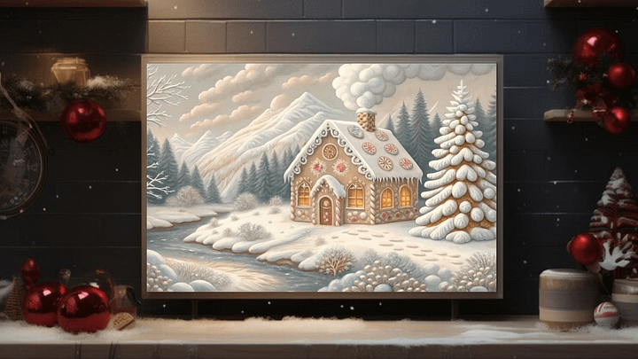 Gingerbread Cottage in Winter Wonderland - Frame TV IV product image (2)