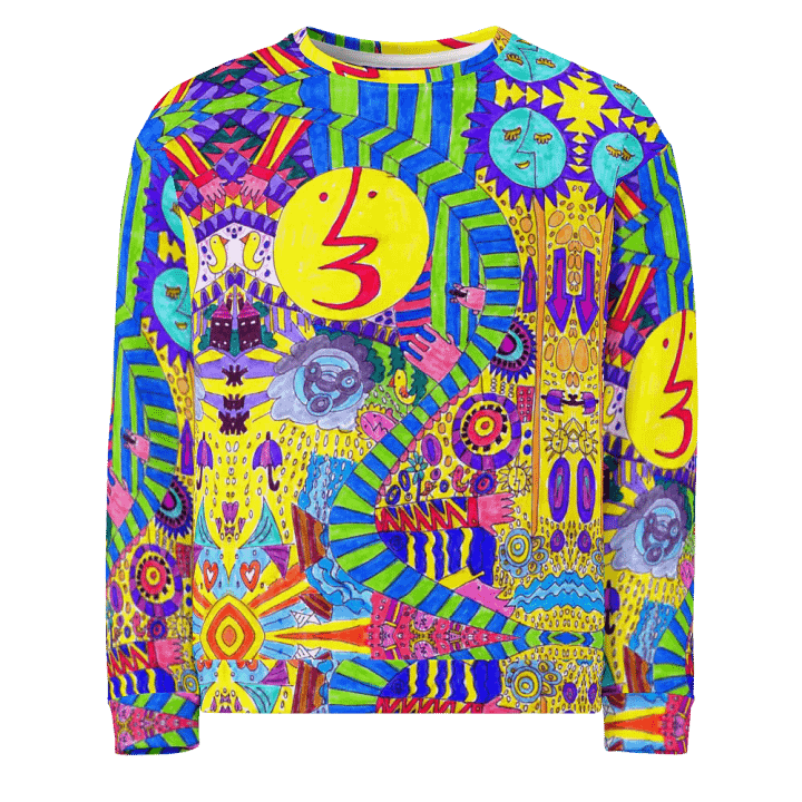 Abstract Colourful Doodles Unisex Sweatshirt product image (2)