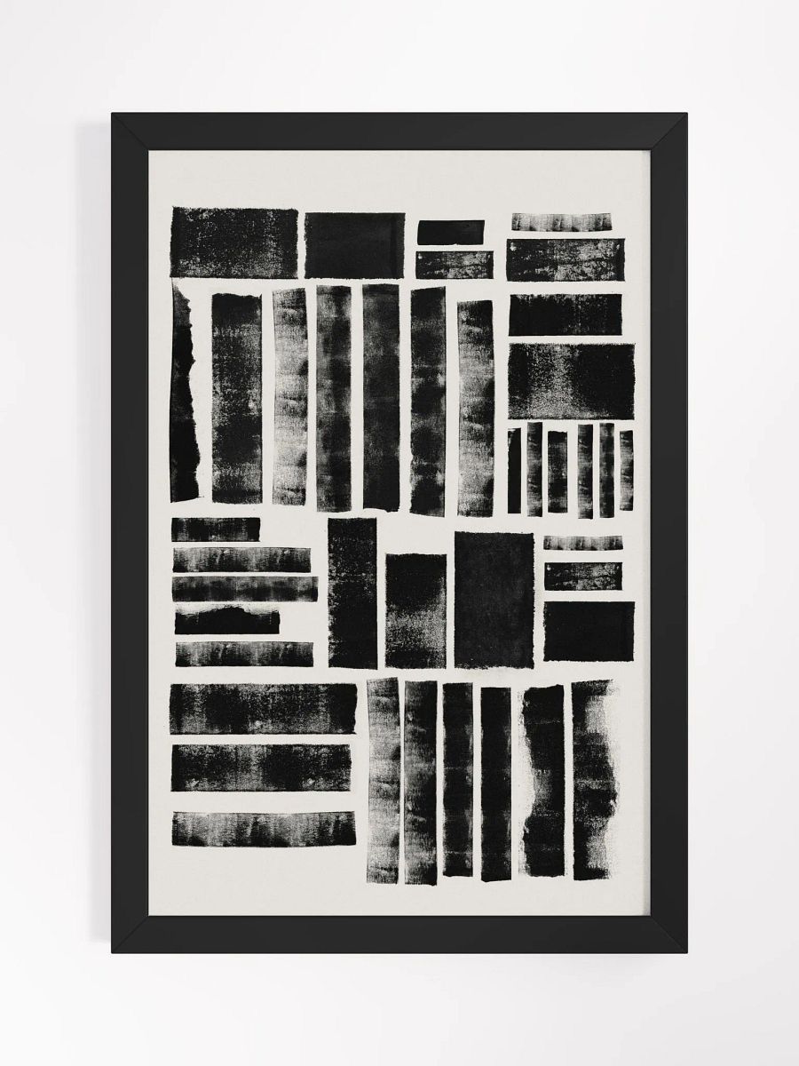 Distressed Symmetry Framed Poster | Rustic Geometric Elegance for Your Walls product image (2)