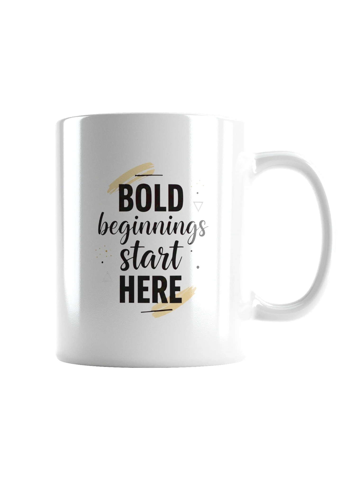 Bold Beginnings Start Here Mug – Motivational Coffee Cup for Bold, Ambitious Go-Getters product image (2)