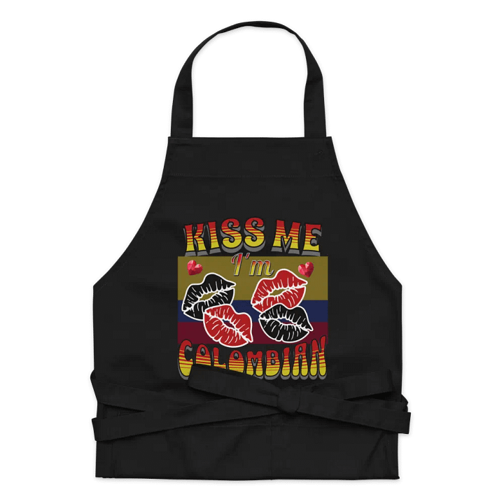 Kiss Me I'm Colombian Organic Cotton Apron product image (1)