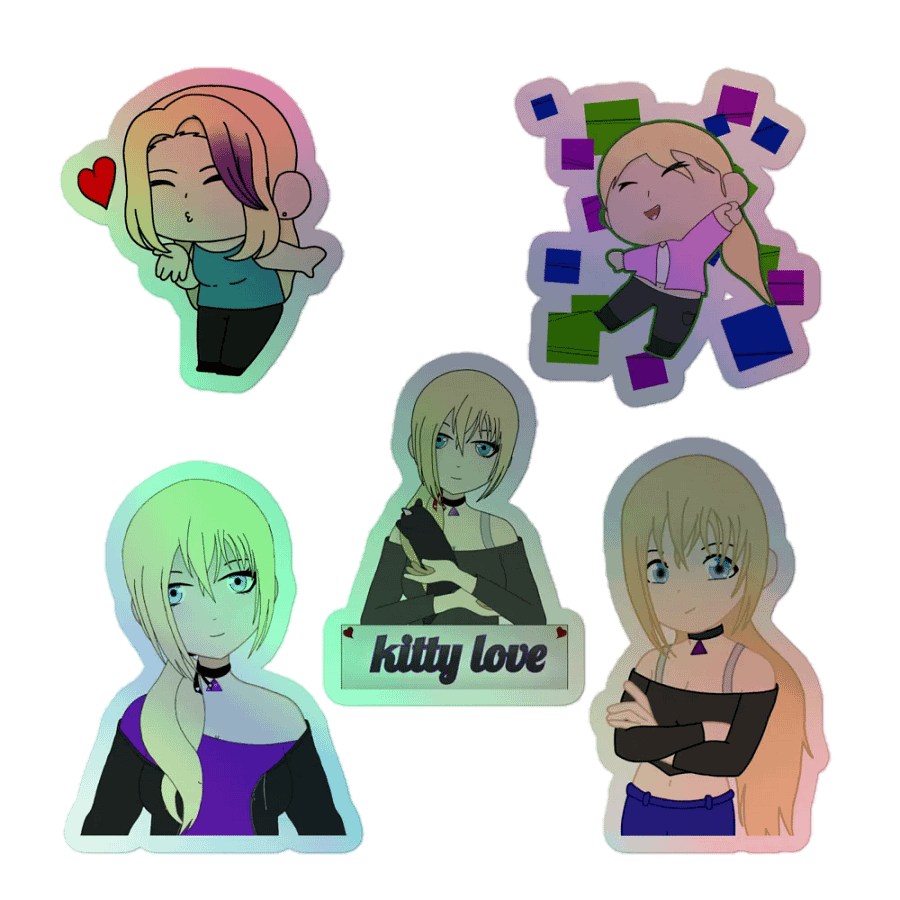 Tuber Holographic Sticker Set product image (1)