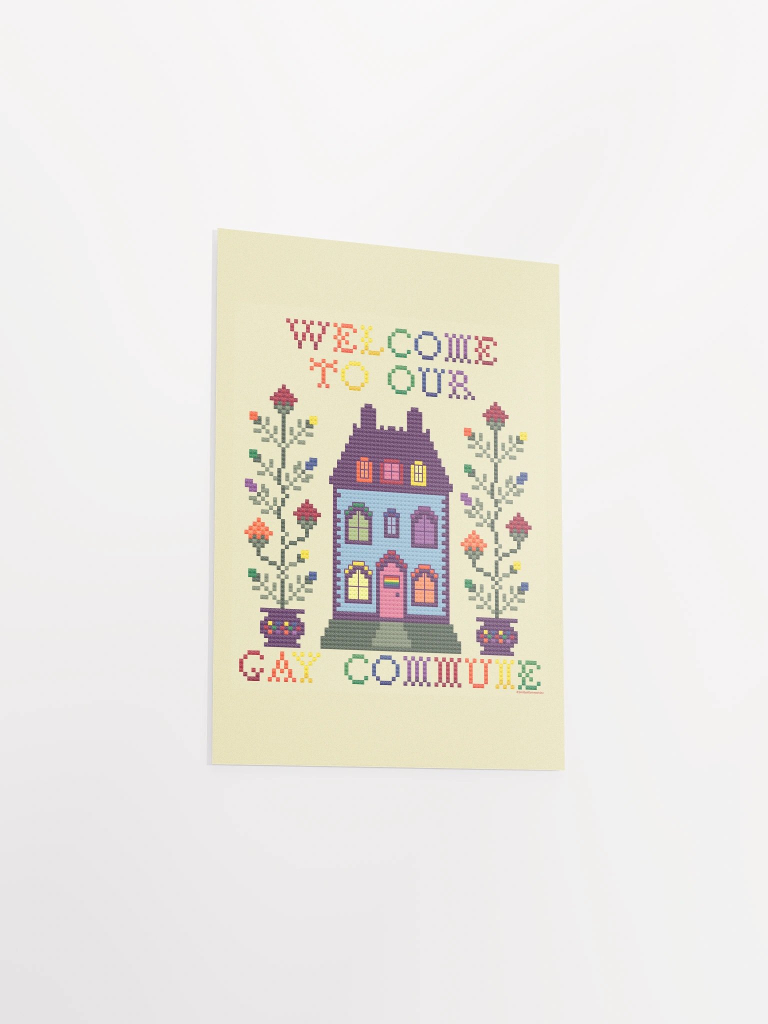 Welcome to Our Gay Commune Print - Pride Flag product image (3)