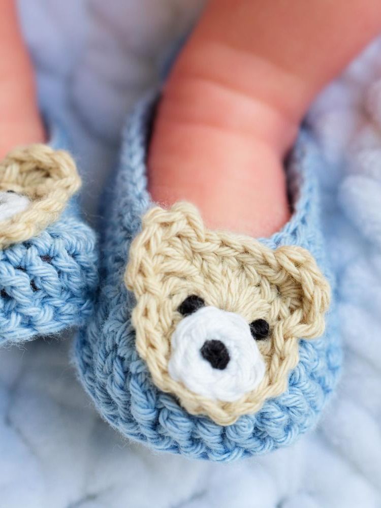 Crochet Pattern: Teddy Bear Baby Slippers Pattern product image (4)