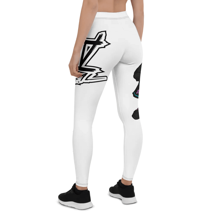 Standing Girl Bear White All-Over Print Leggings product image (3)