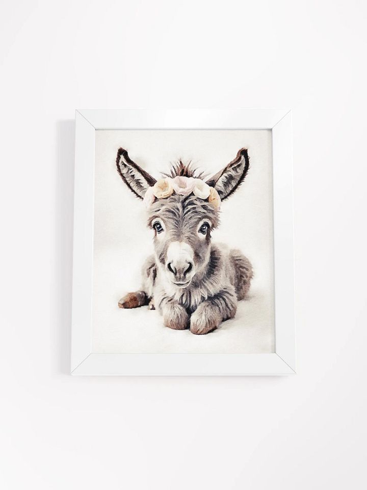 Floral Crowned Donkey Framed Poster product image (23)