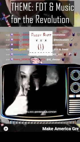 Make America great again but for REAL. @nadya 
#fdt #musicfortherevolution #pussyriot #liveontwitch #liveonkick