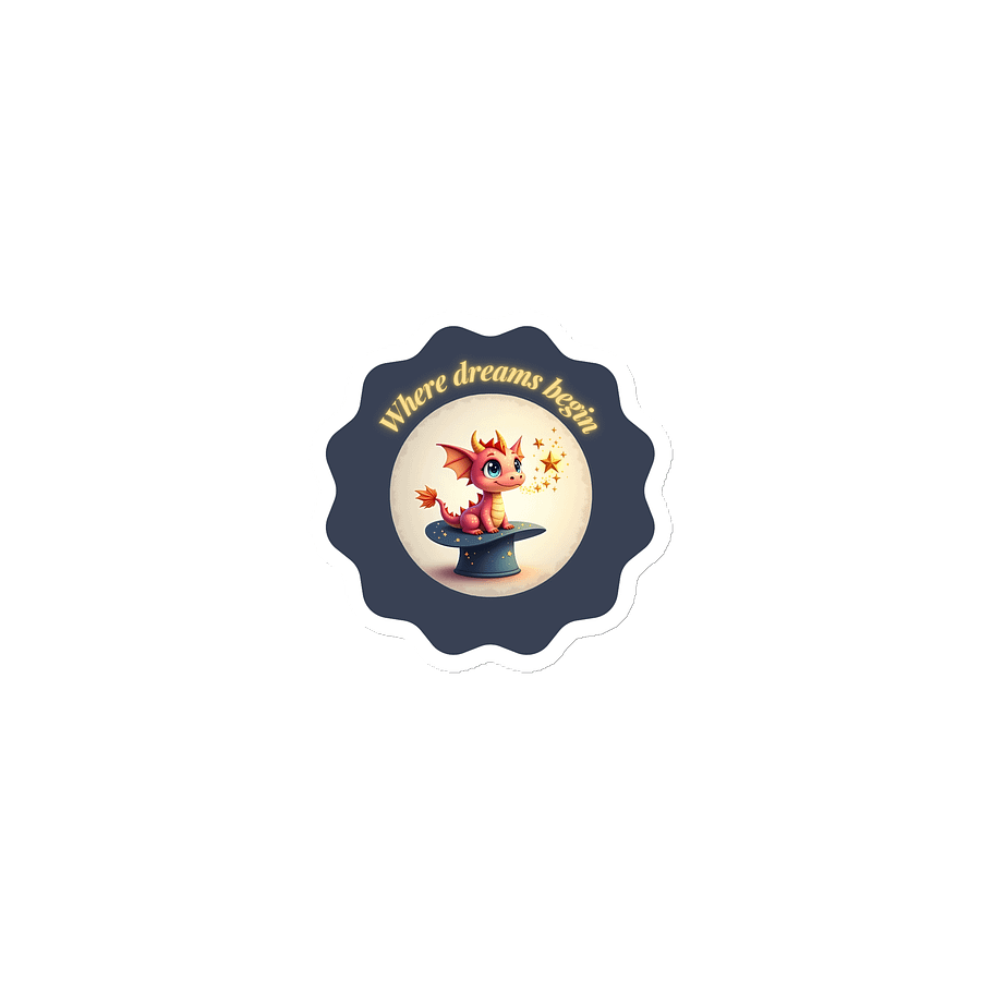 Where Dreams Begin - Cute Dragon Magnet product image (1)