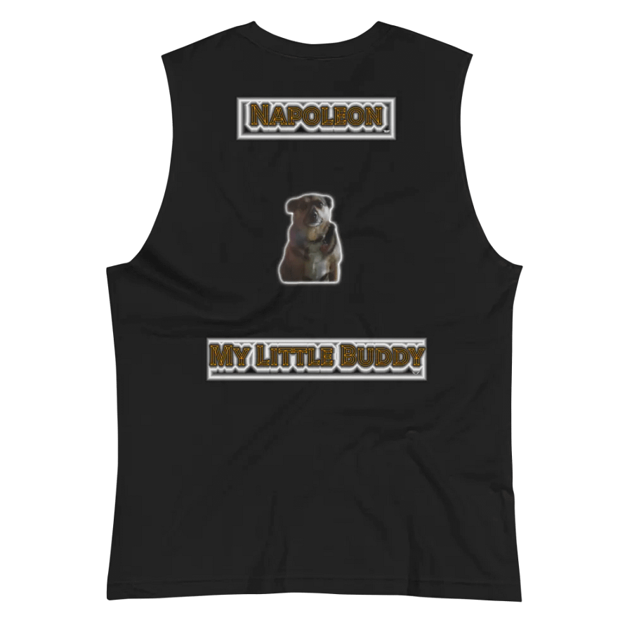 Napoleon My Little Buddy - Front Embroidered Dog Design 02- Muscle Tank product image (5)