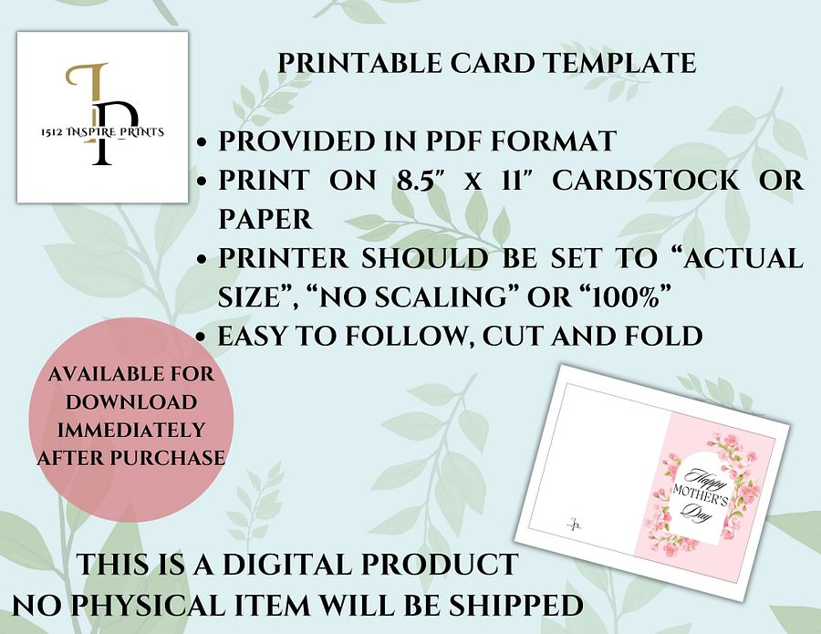 Pink Flowers Mother's Day Card product image (3)