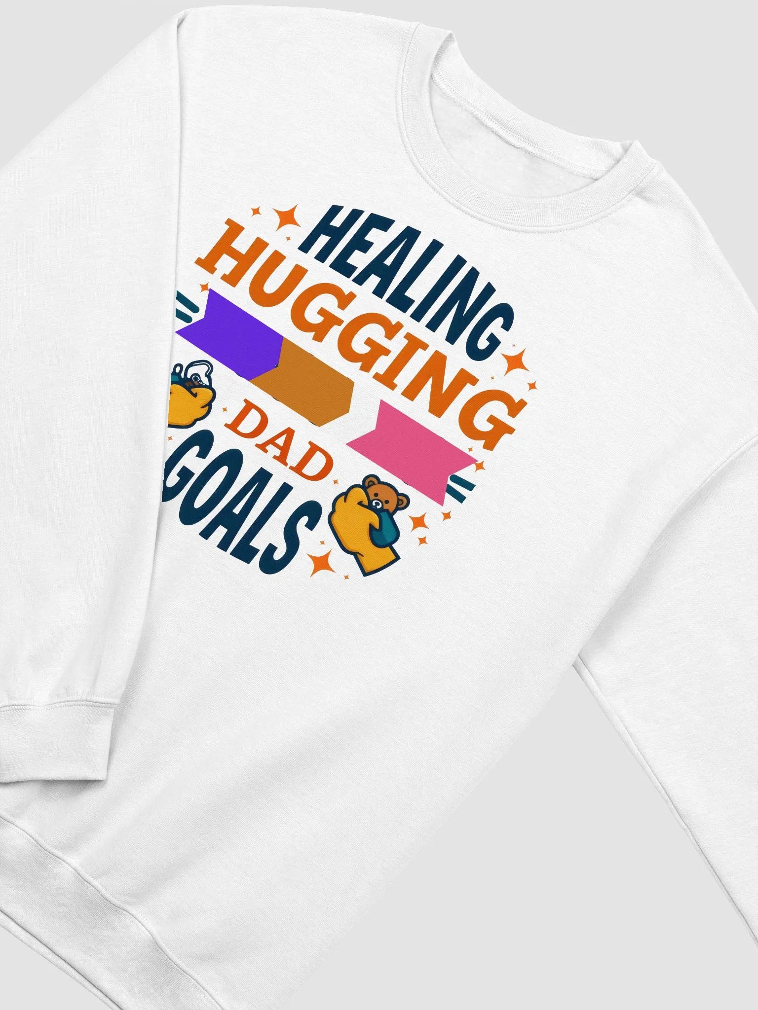 Healing Hugs Dad Goals Crewneck Sweatshirt product image (17)