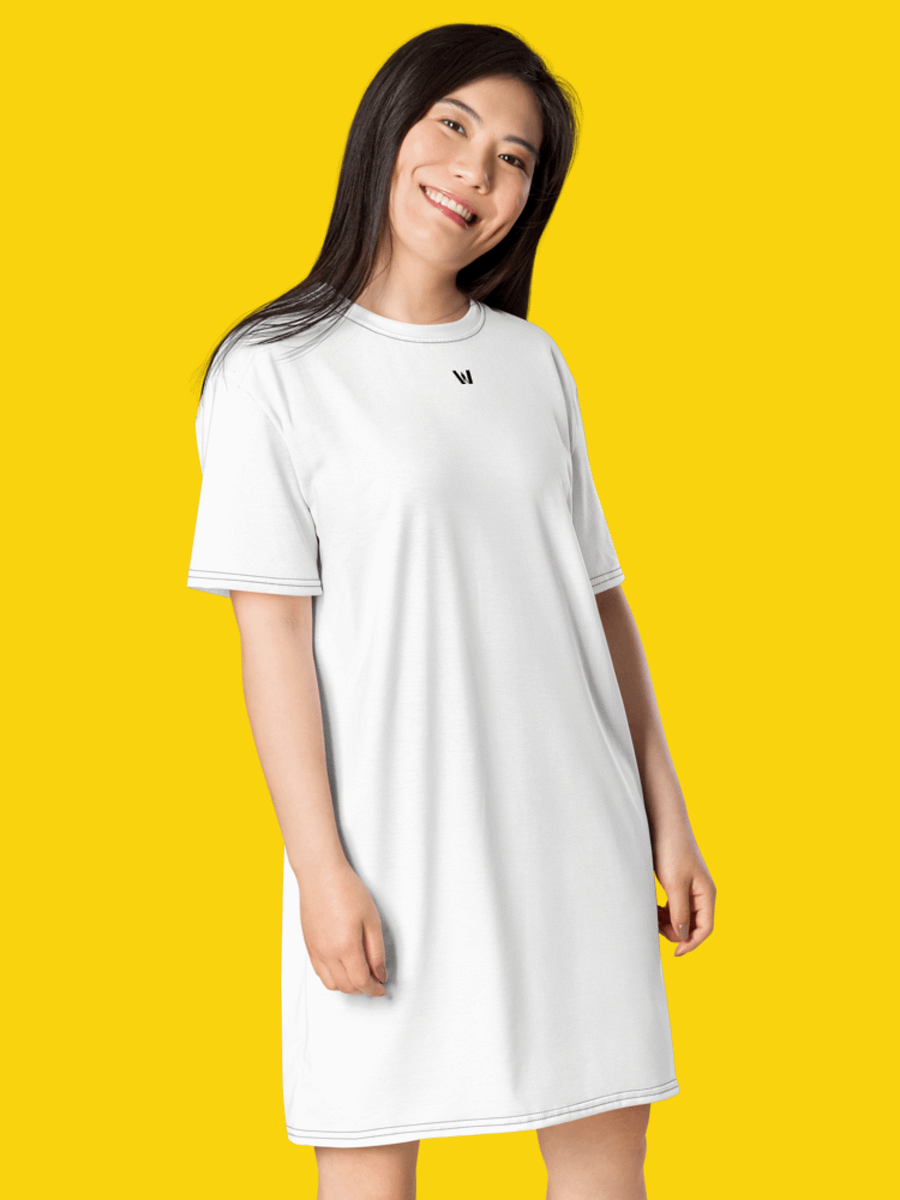 All-Over Print T-Shirt Dress, Black | WIL Style product image (4)