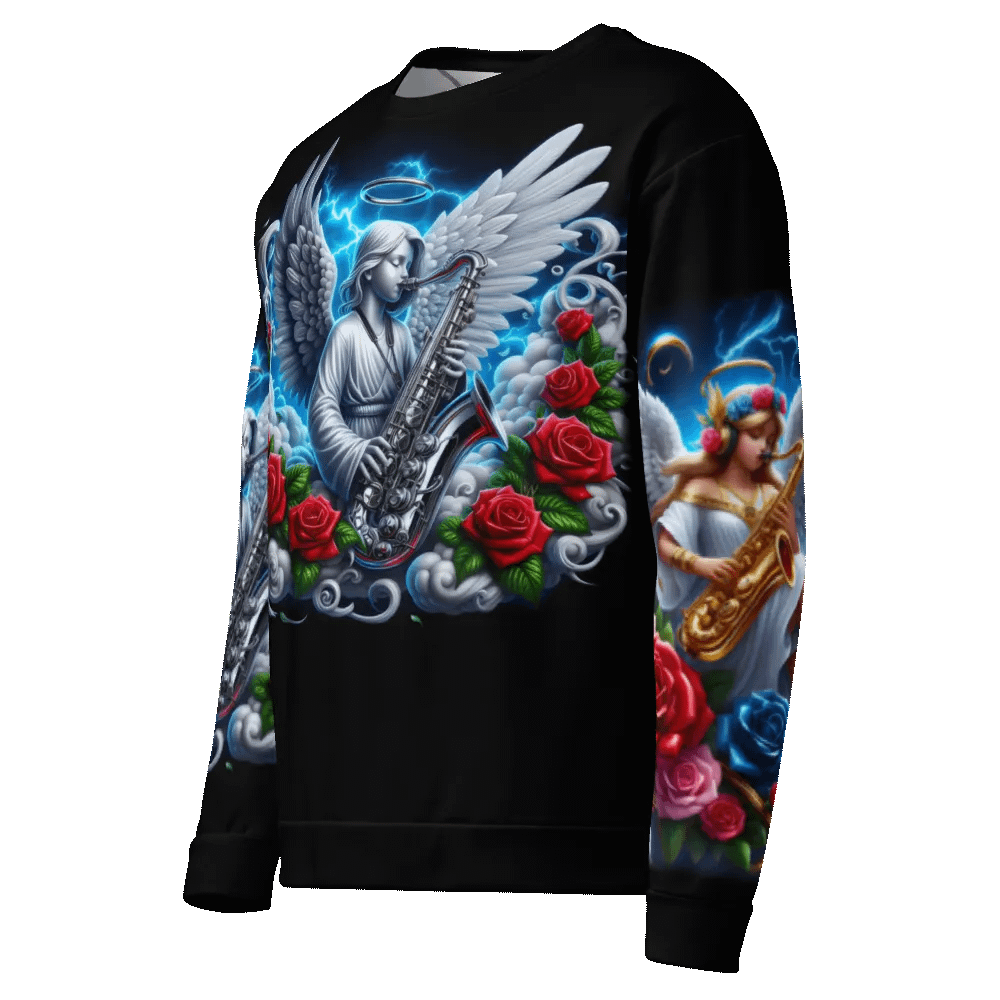 Angels making Music with a Saxophone - All-Over Unisex Sweatshirt #32 product image (7)