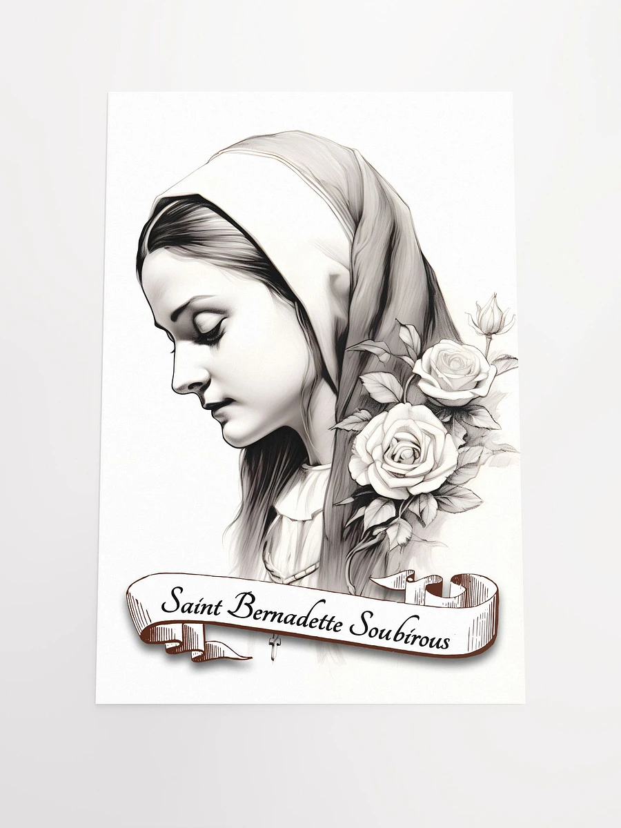 Saint Bernadette of Lourdes Patron Saint of Lourdes, Sick People, the Poor, Shepherds, People Ridiculed for Their Faith, Matte Poster product image (3)