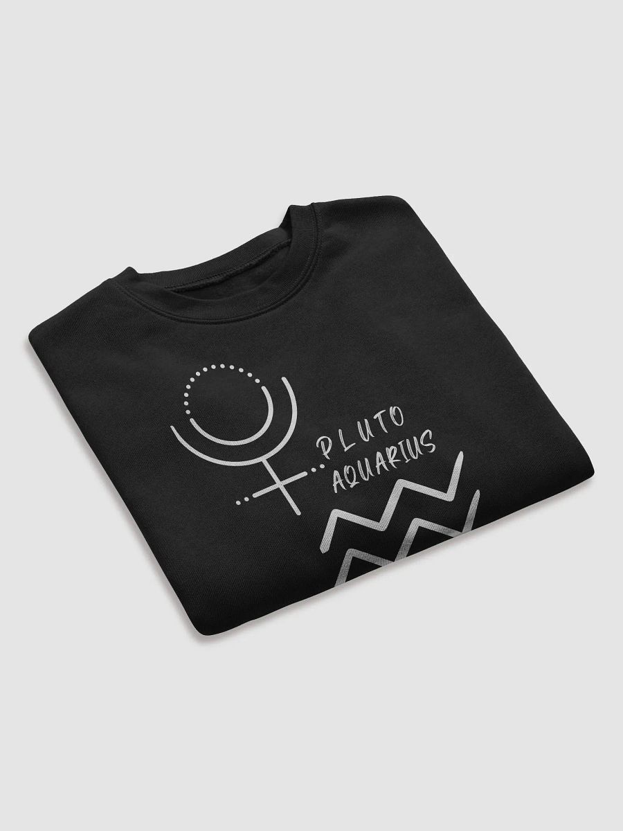 Pluto in Aquarius Zodiac Astrology Solar System Long Sleeve Crop Sweatshirt! product image (14)
