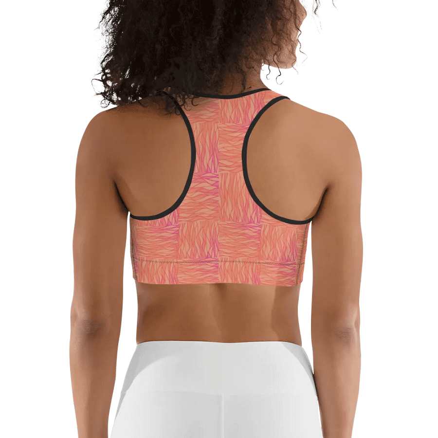 Peach All-Over Print Sports Bra product image (5)